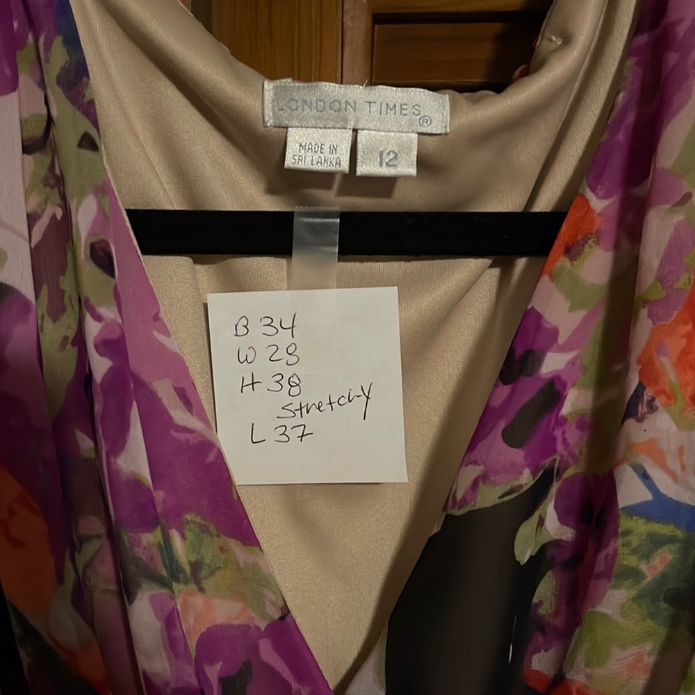 Size 12 London Times cocktail dress worn once